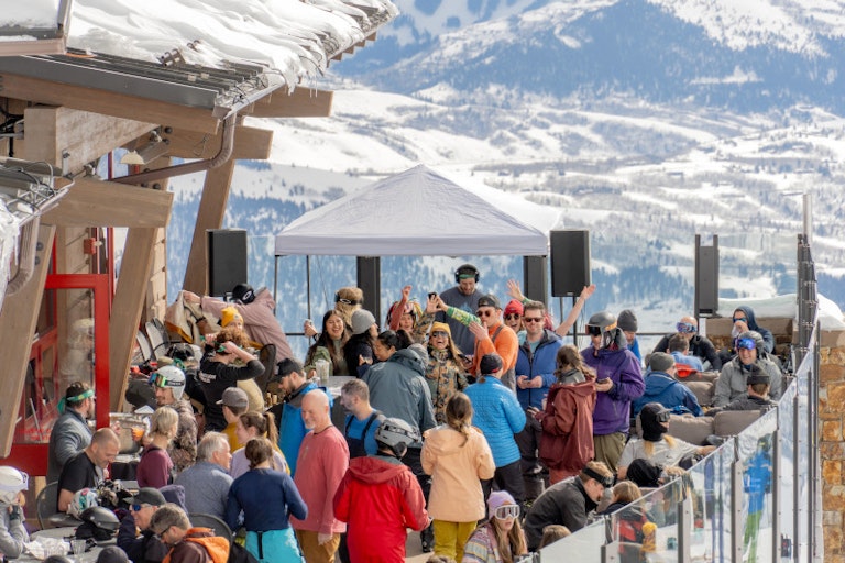 People partying at Rendezvous Alpine Kitchen