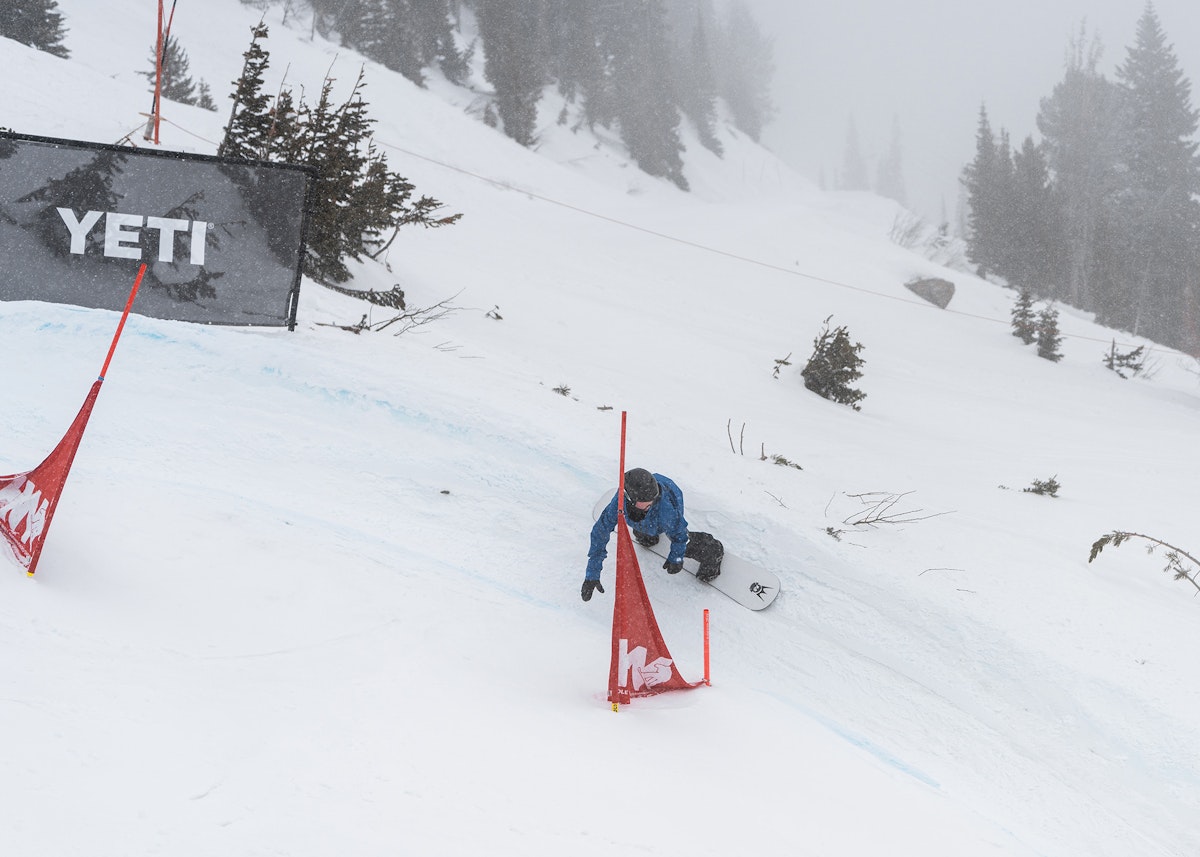 snowboarder competing in Dick's Ditch