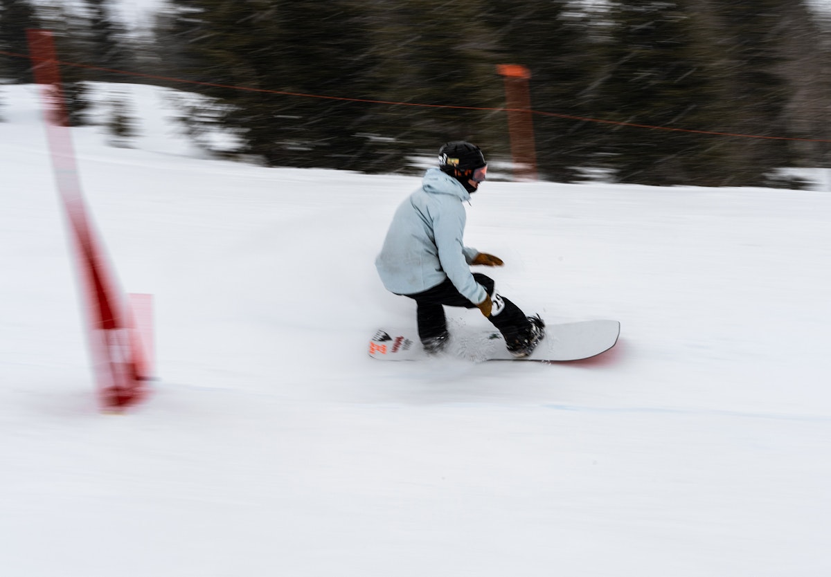 snowboarder competing in Dick's Ditch