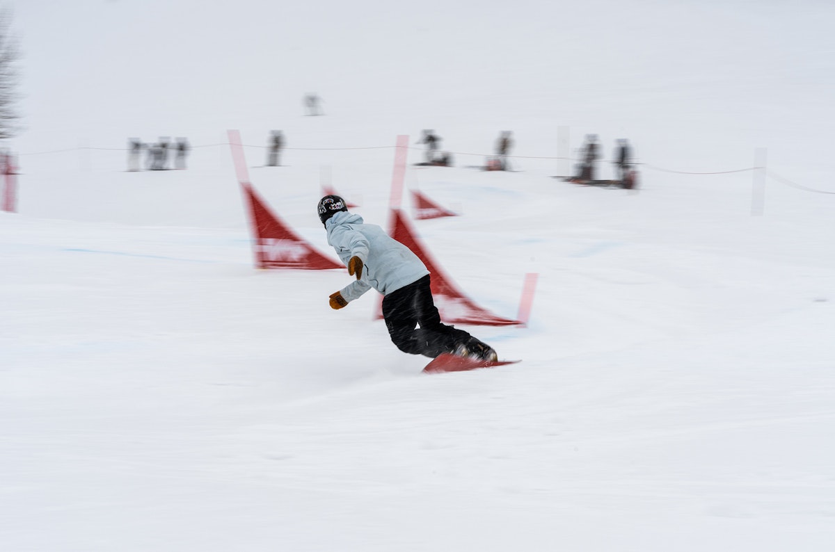 snowboarder competing in Dick's Ditch