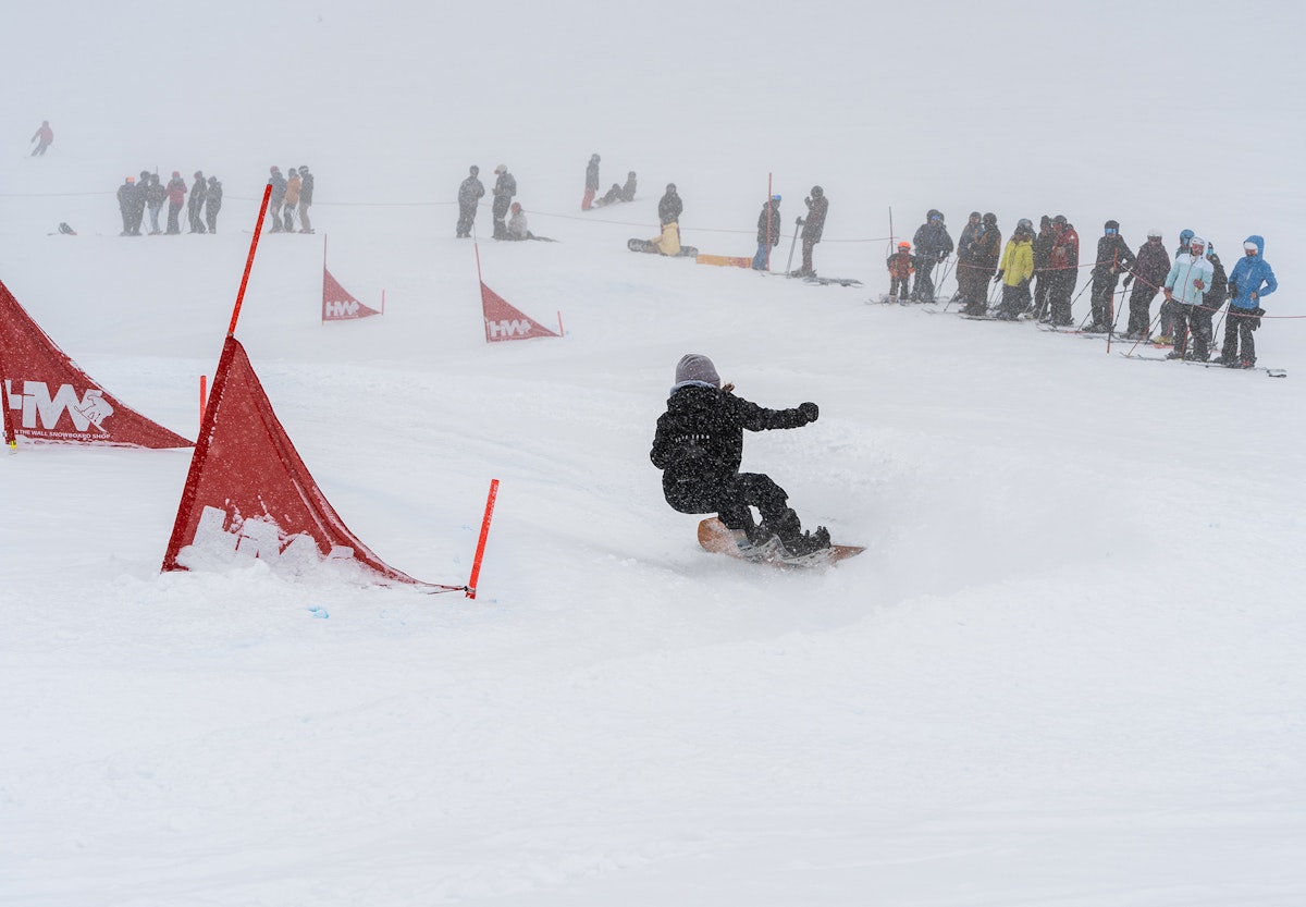 snowboarder competing in Dick's Ditch