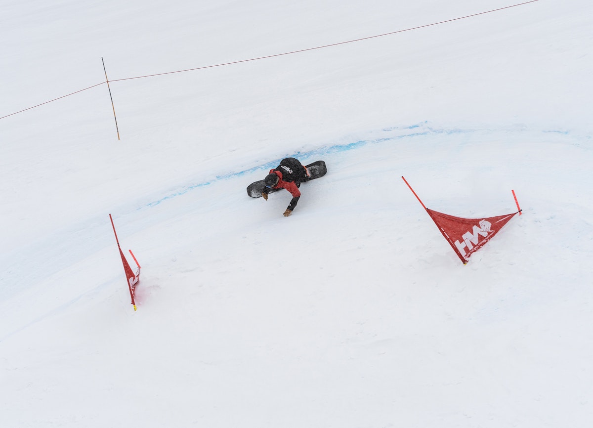 snowboarder competing in Dick's Ditch