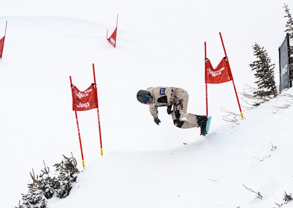 snowboarder competing in Dick's Ditch