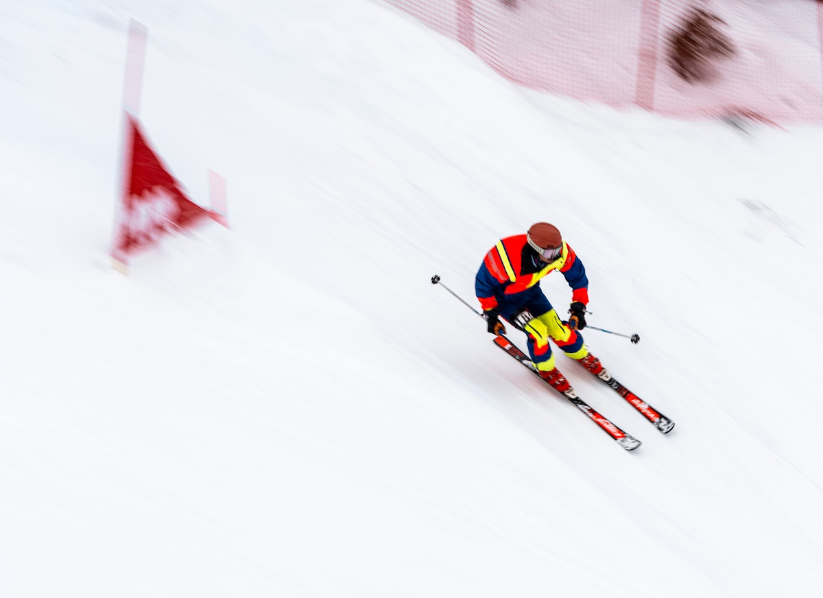 skier competing in Dick's Ditch