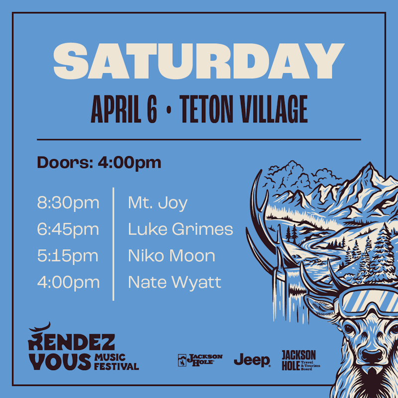 Set times for Saturday night of Rendezvous Music Festival 2024