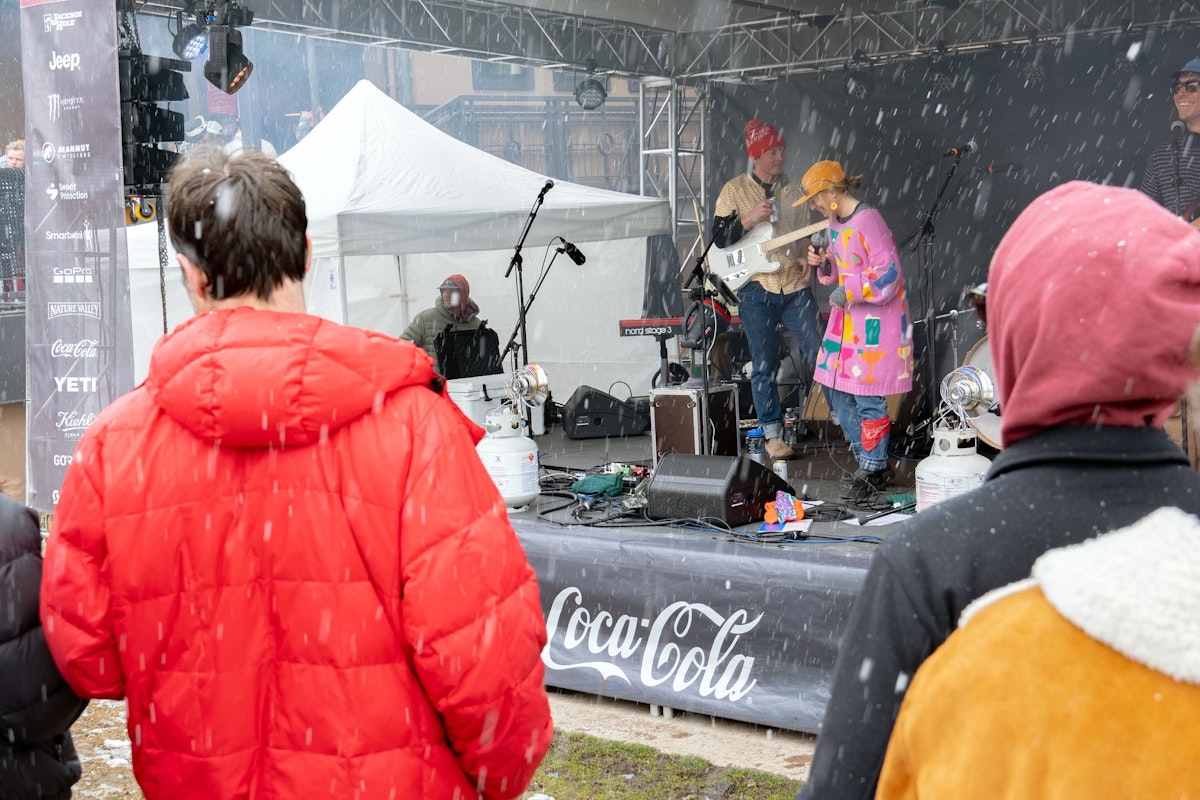 Outta Shorts performing at Road to Rendezvous with Coca-Cola banner