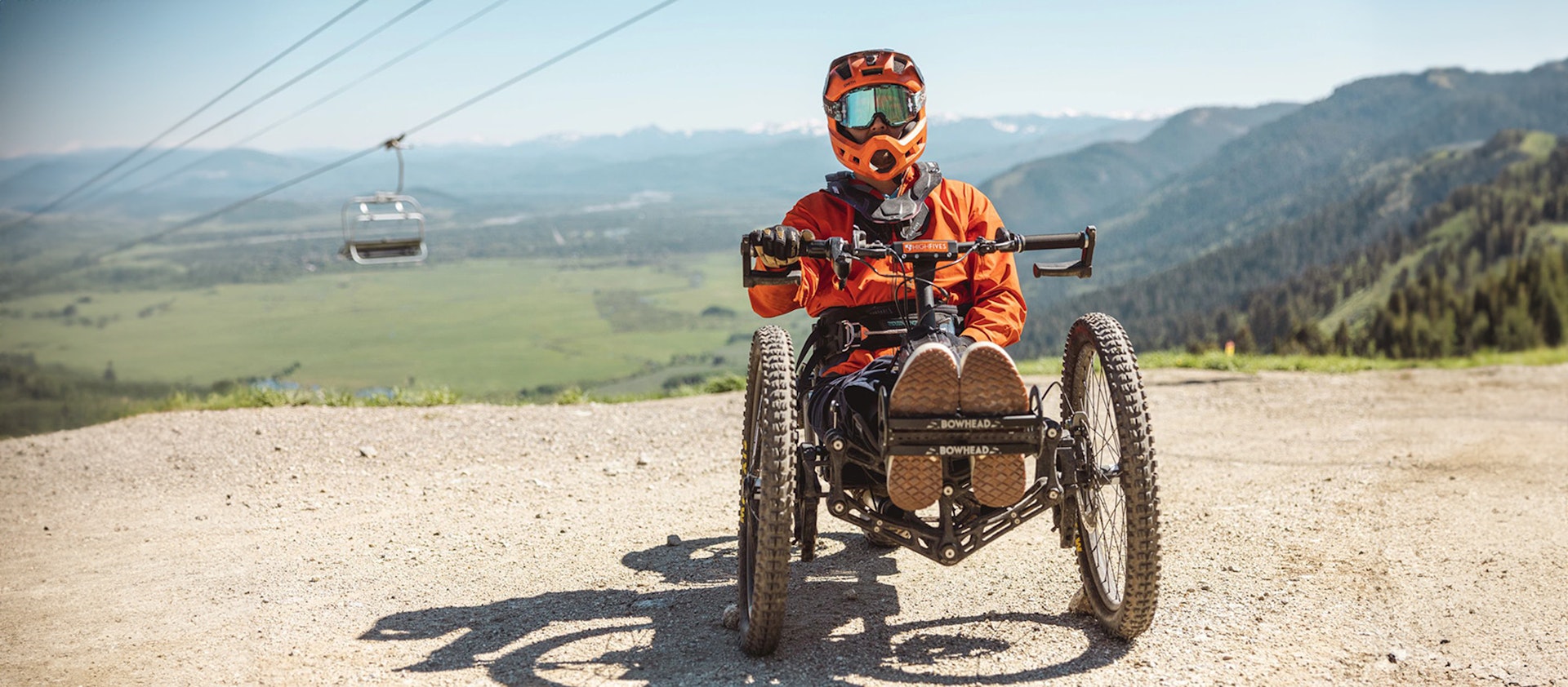 person on adaptive bike