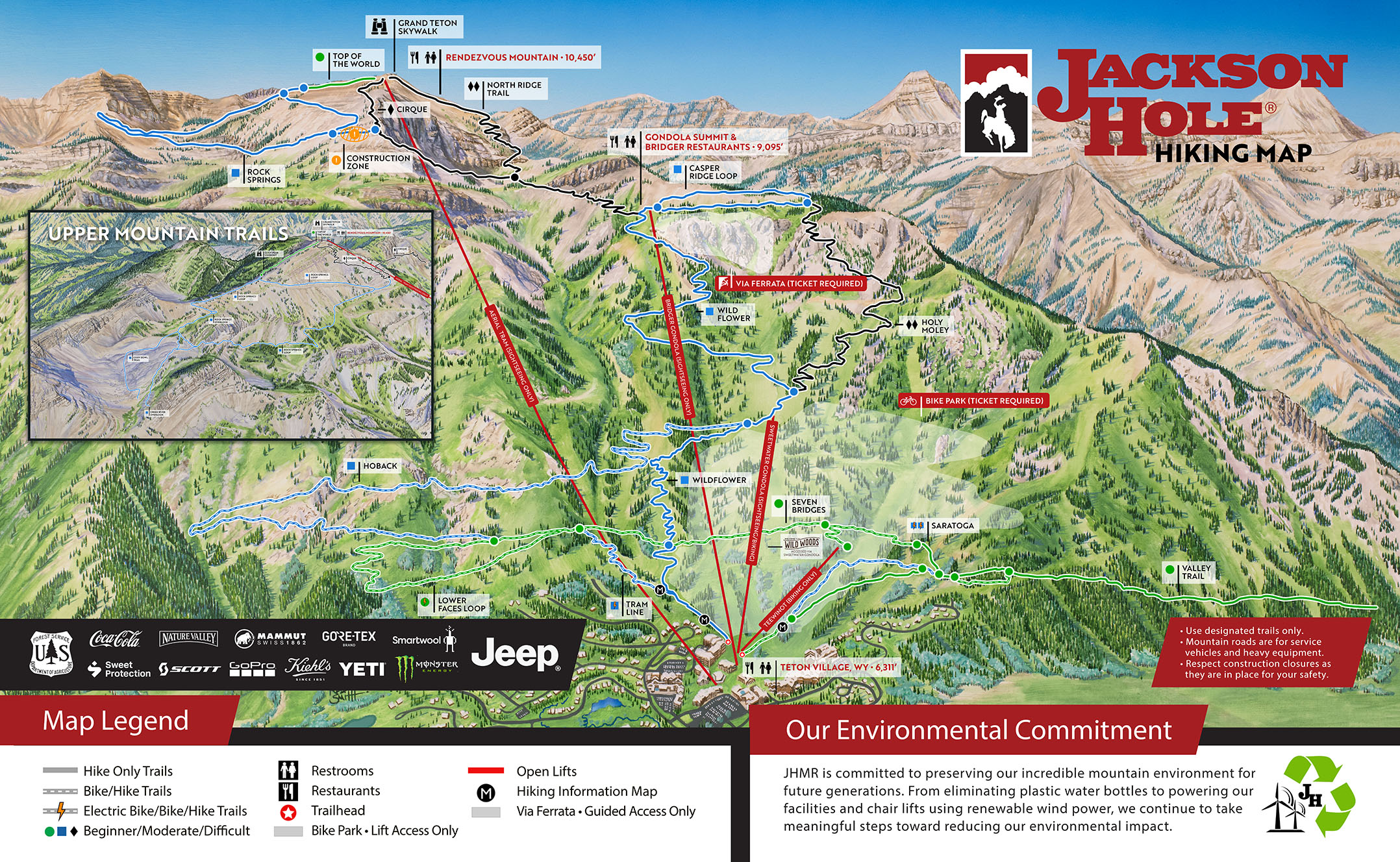 Jackson hole hiking trail map deals