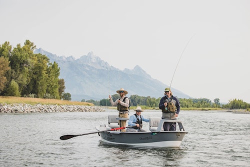Fly fishing on the snake river