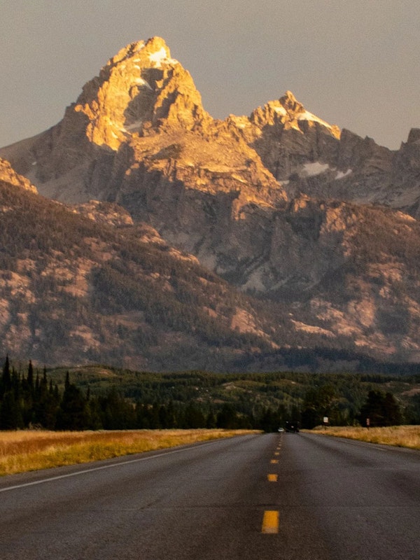 Road leading to Grand Teton National Park