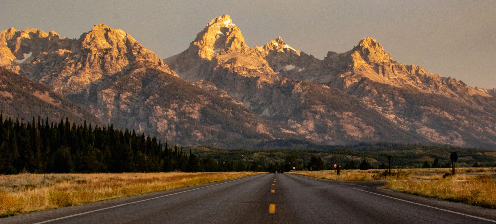 Road leading to Grand Teton National Park