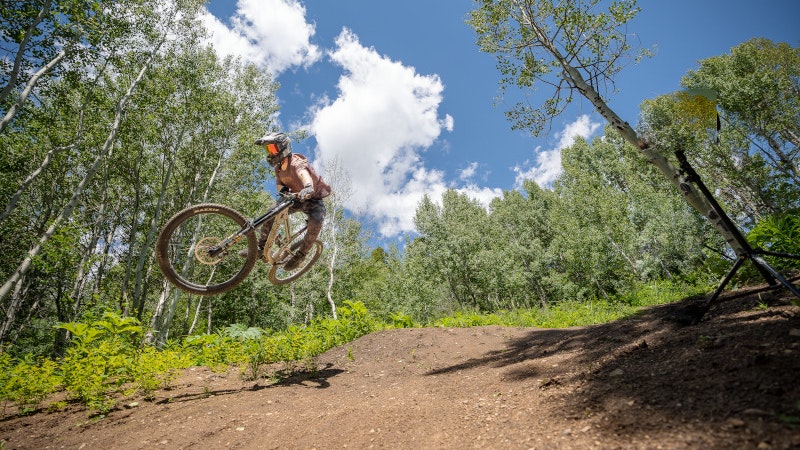 Mountain Biker Jumping