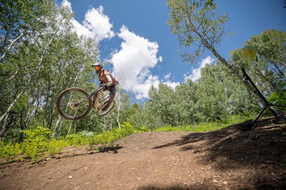 Mountain Biker Jumping