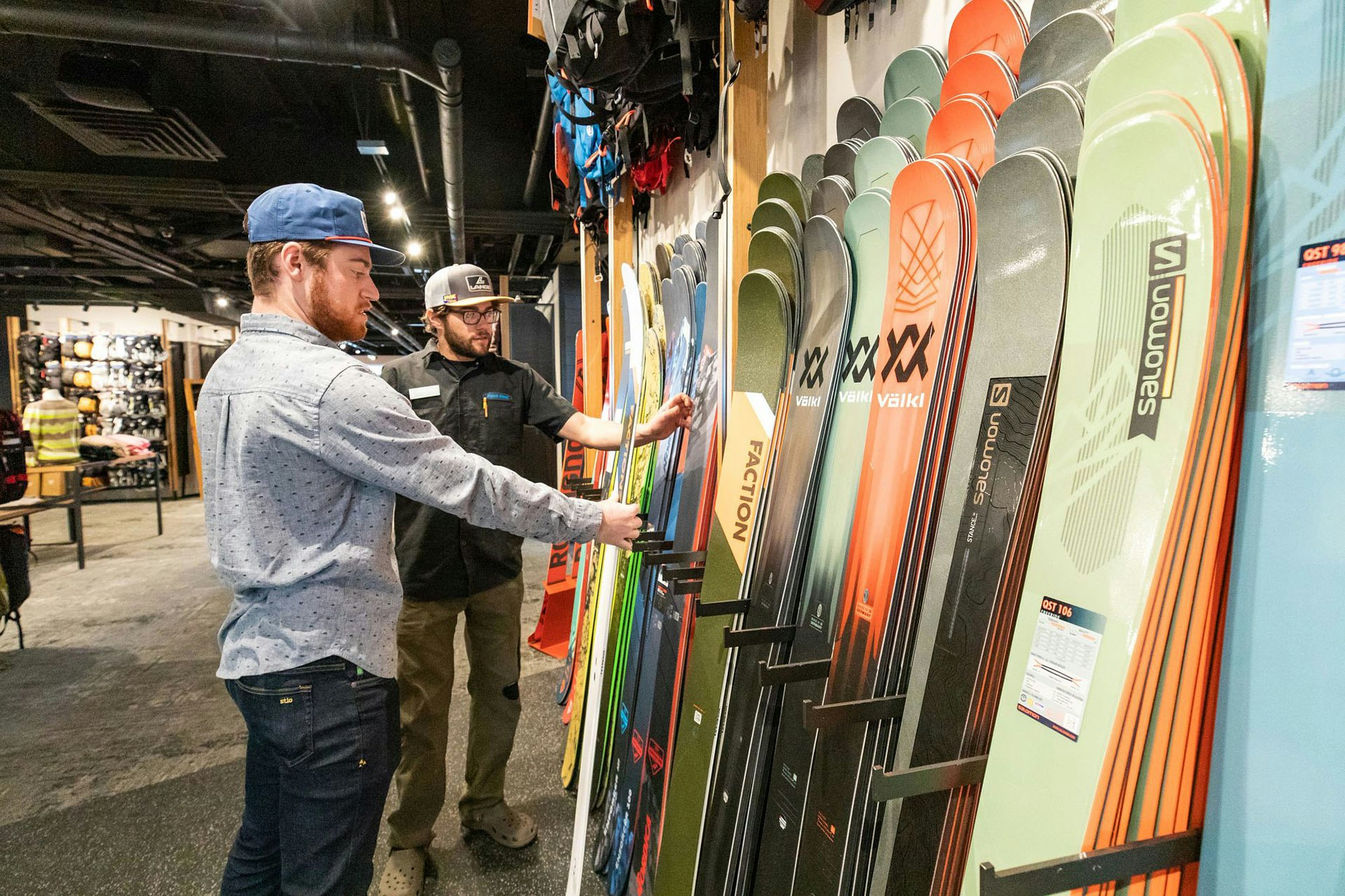 Shopping for skis in Teton Village Sports