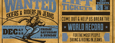 Ski in Jeans Creative Poster