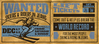 Ski in Jeans Creative Poster