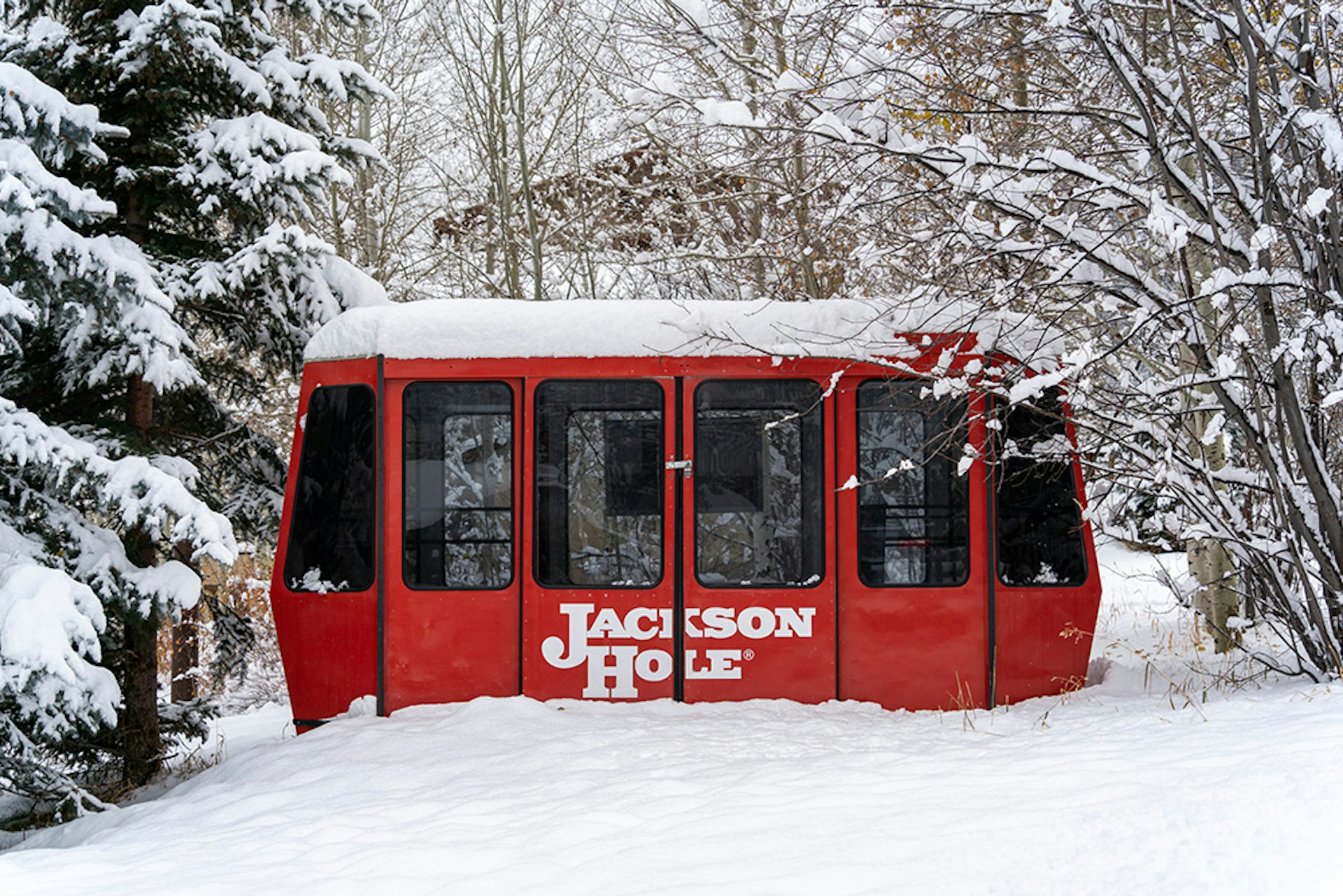 Old Tram in snow