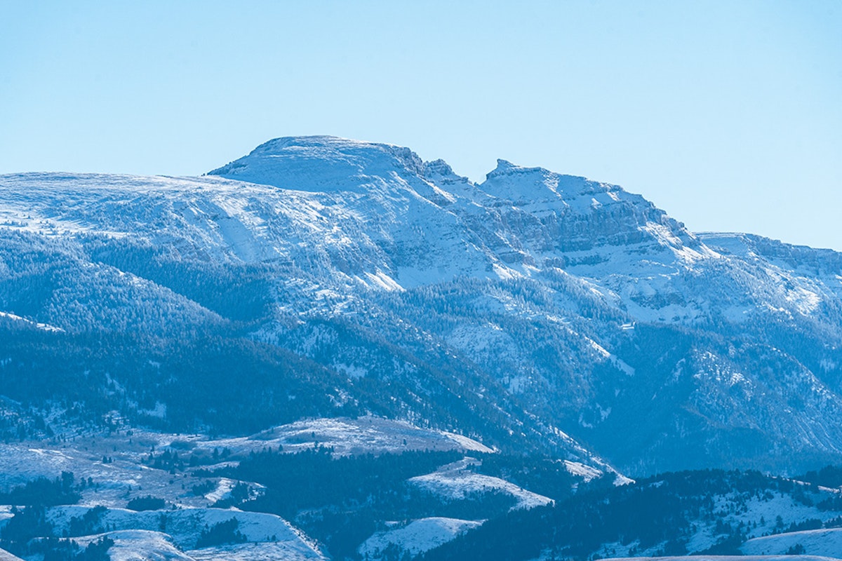 Sheep Mountain covered in early season snow