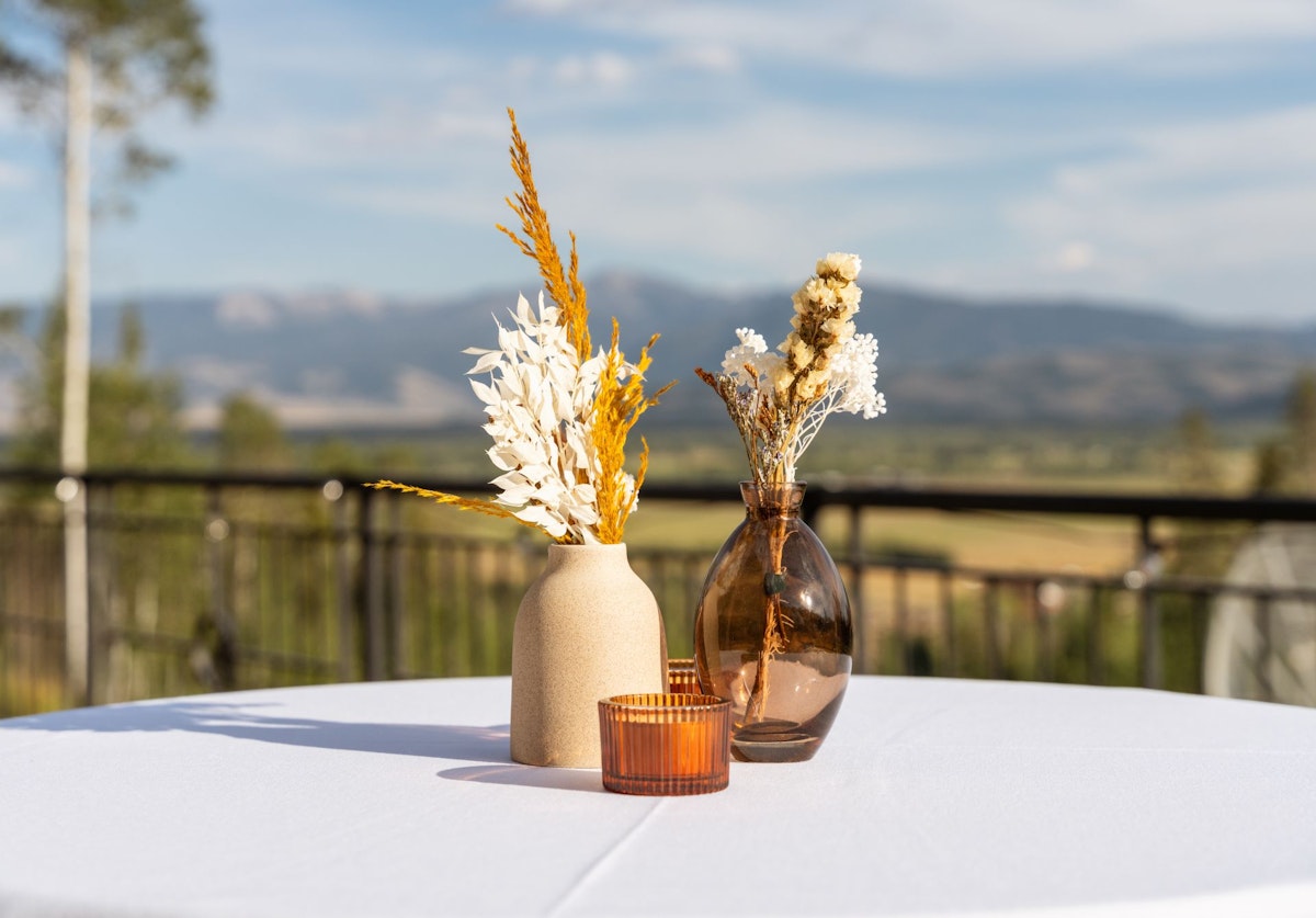 Table centerpiece at Solitude Station