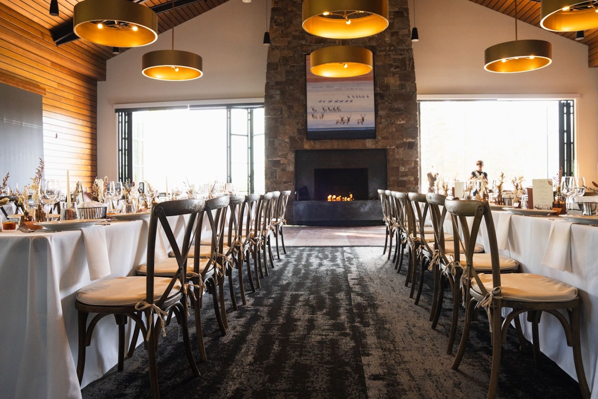Trappers dining room set for wedding