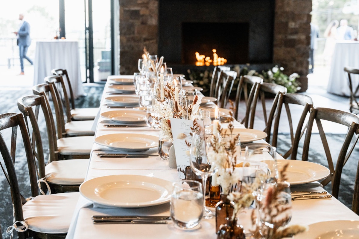 Wedding table setup