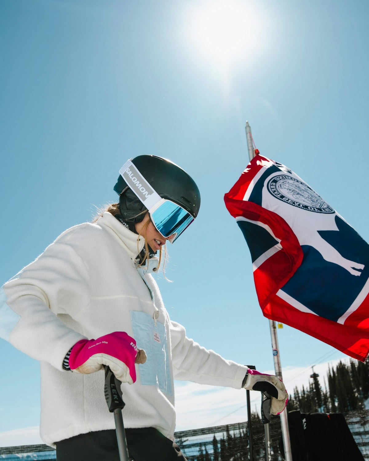 Skiier in start gate at Dick's Ditch