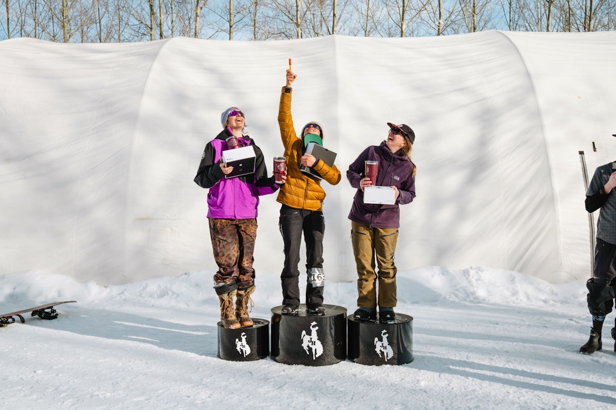 Athletes accepting awards for Dick's Ditch