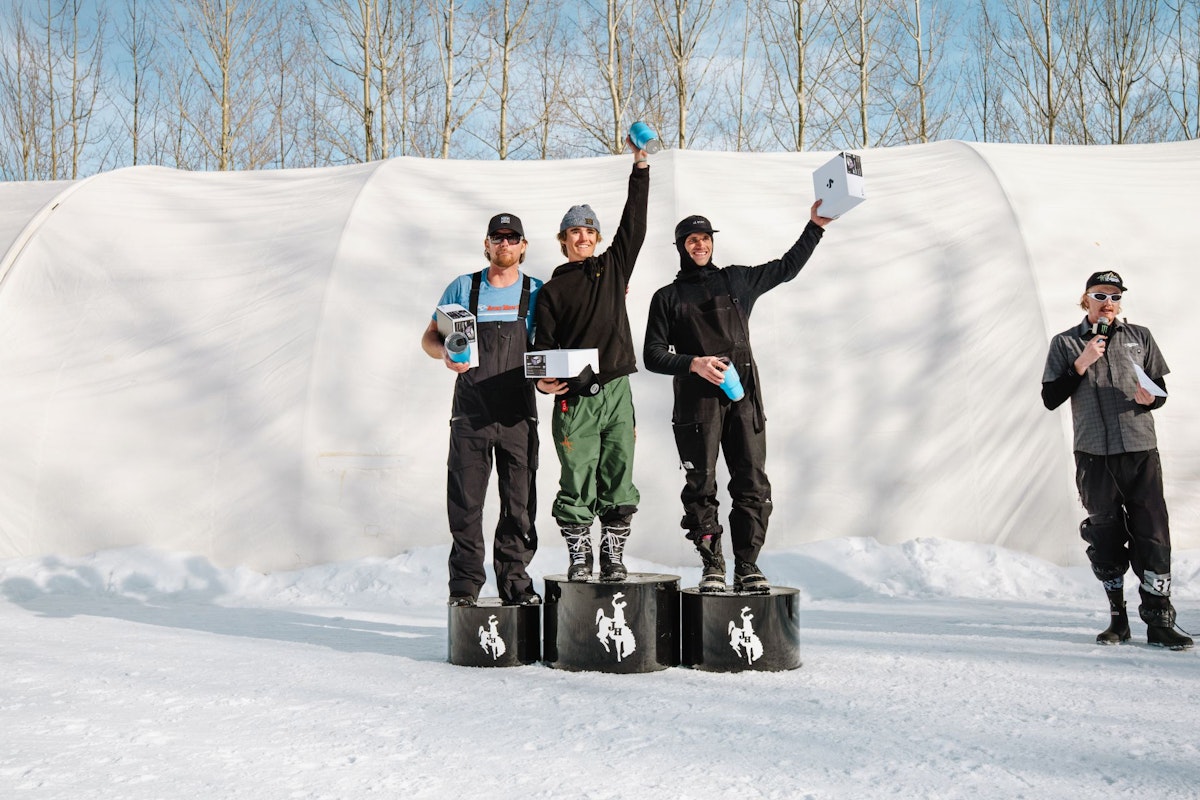 Athletes accepting awards for Dick's Ditch