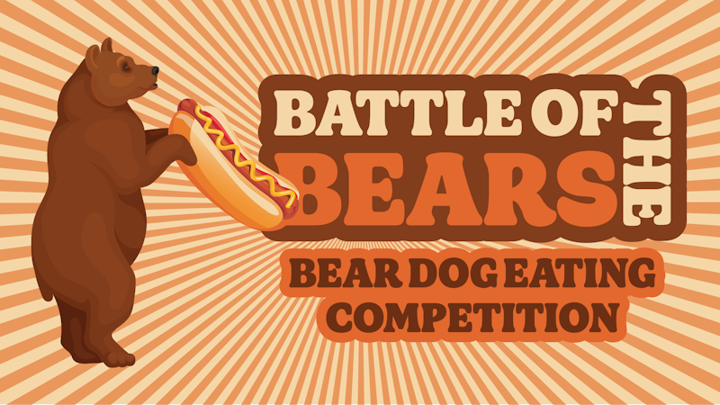 bear dog eating competition