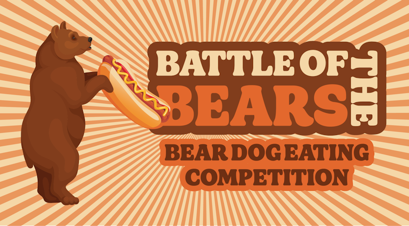 bear dog eating competition