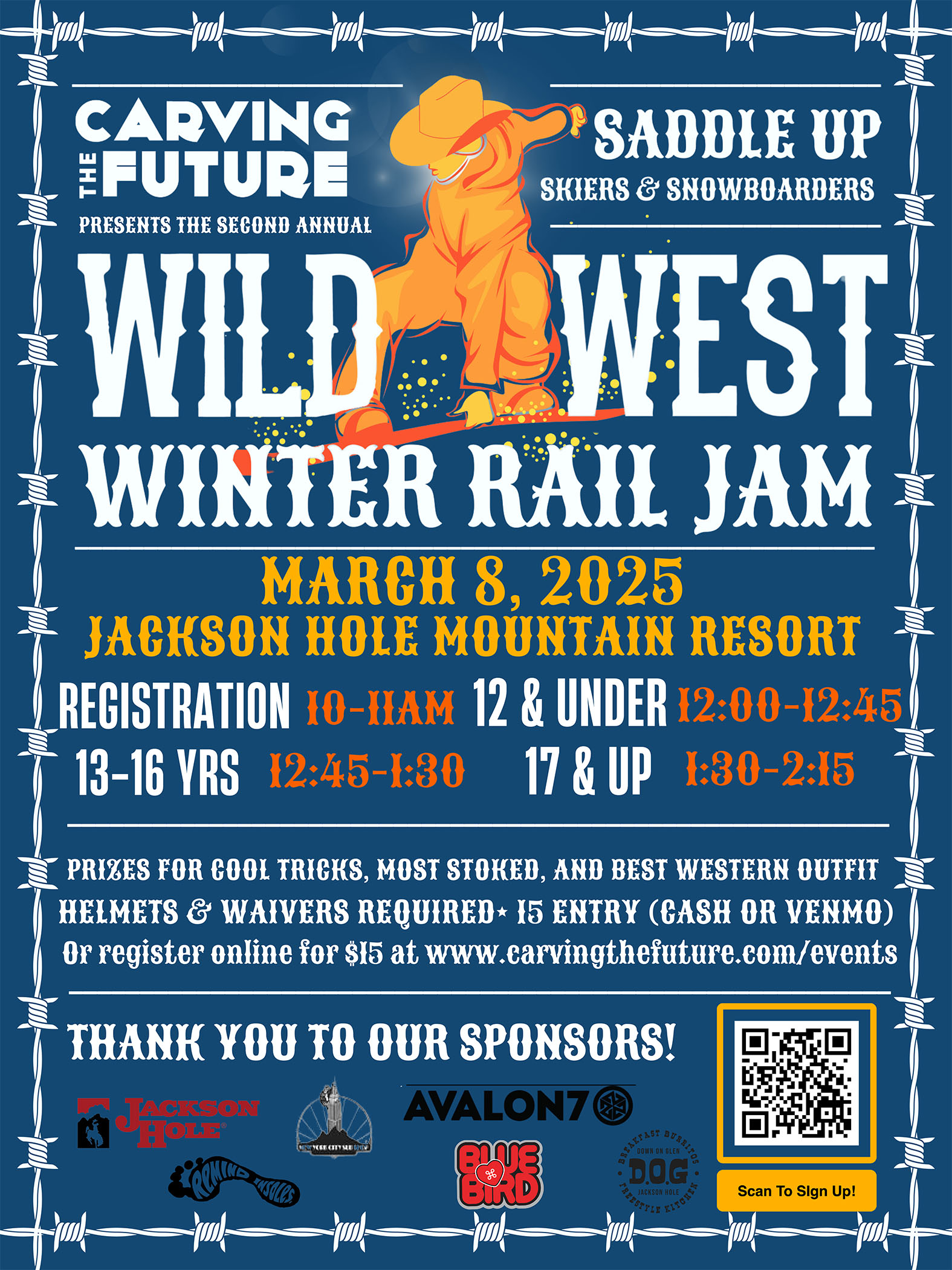 Wild West Winter Rail Jam 2025 Poster