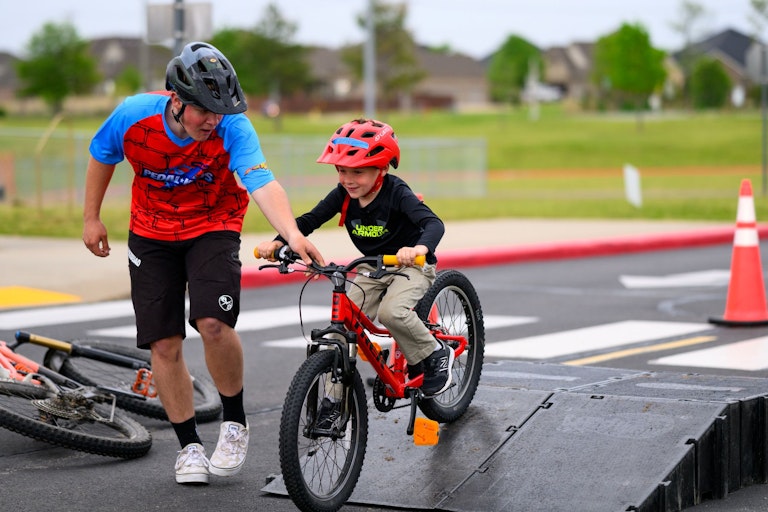 Learning to ride a bike in Jackson Hole