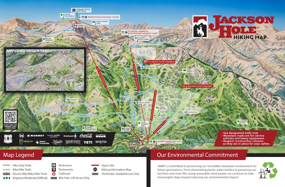 2025 Summer Jackson Hole Hiking Map