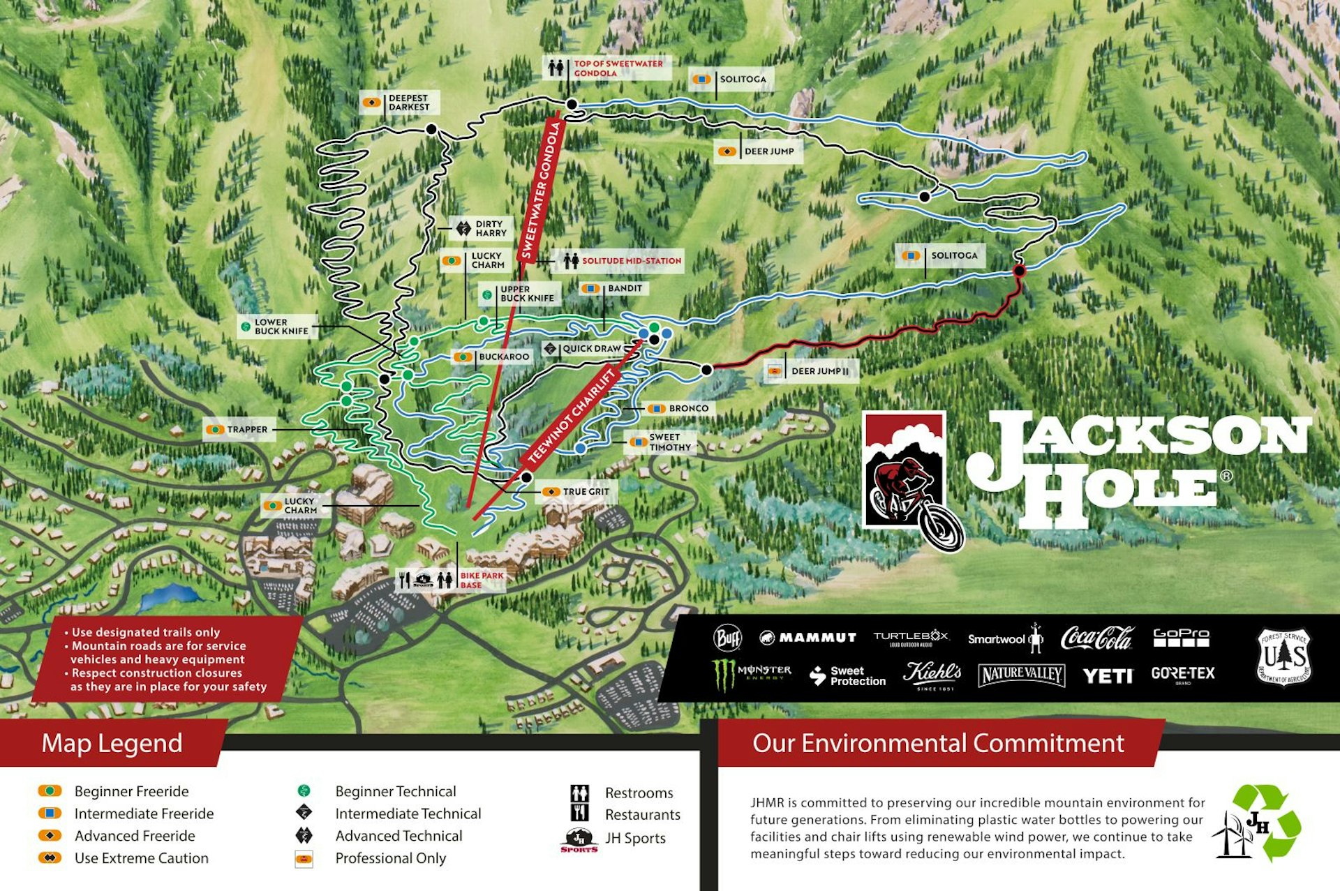 2025 Jackson Hole Bike Park Map