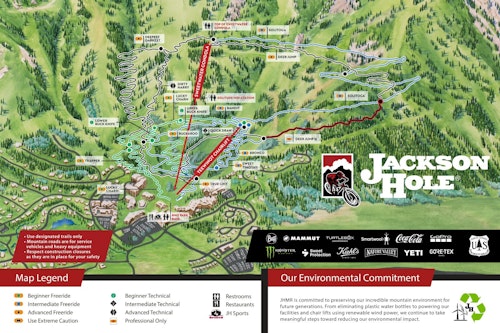 2025 Jackson Hole Bike Park Map