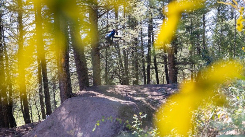 mountain bike whip at jackson hole bike park