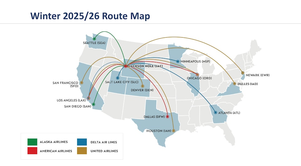 2025 Jackson Hole Flight Map