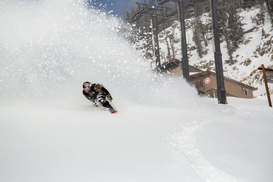 Mark Carter Snowboarding at Jackson Hole Mountain Resort