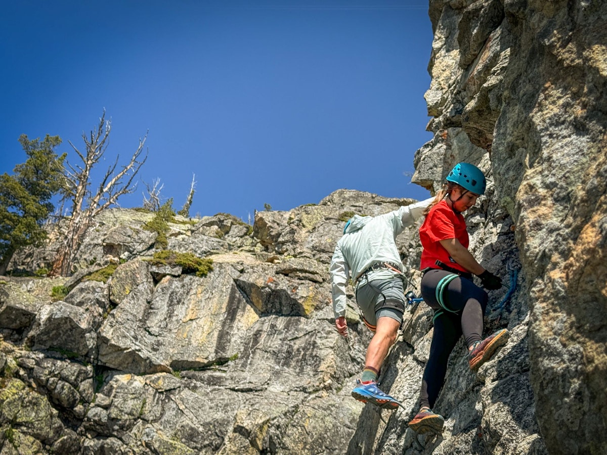 Employees doing Via Ferrata at JHMR