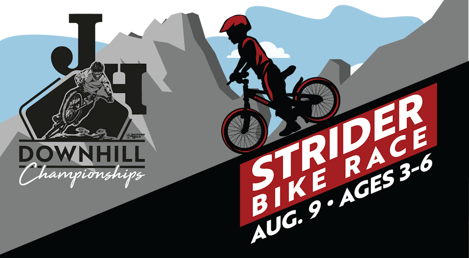 Flyer for Strider Race at JH Downhill Series Race 2