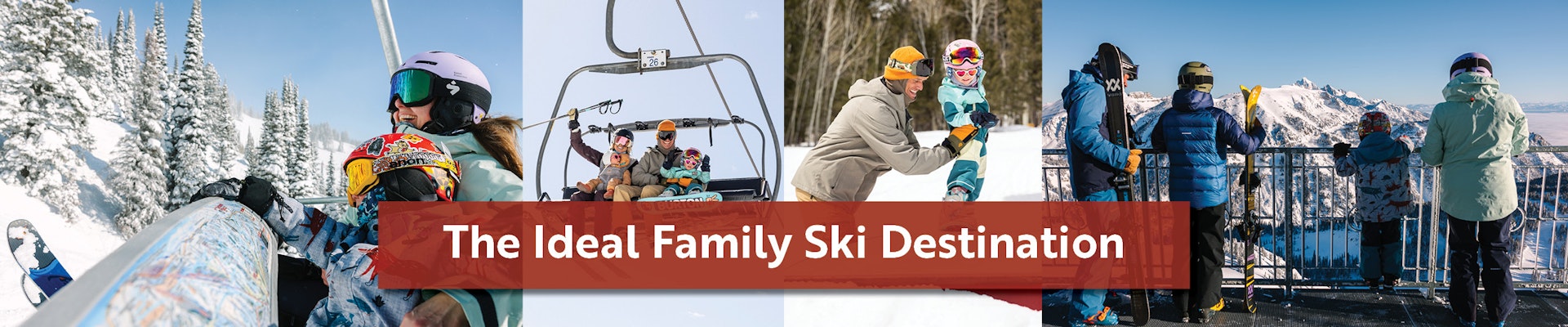 Collage of families, planes, family getting on the Jackson Hole tram, and fireworks to support prearrival tips