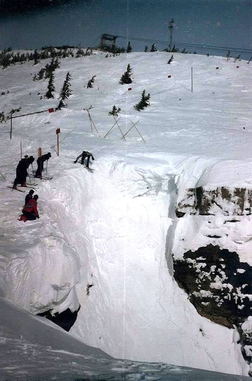 Chris Pappas dropping into Corbets Couloir