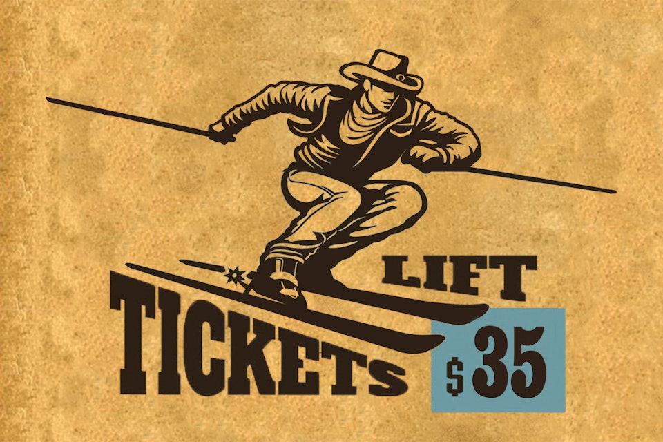 Ski in Jeans pricing flyer