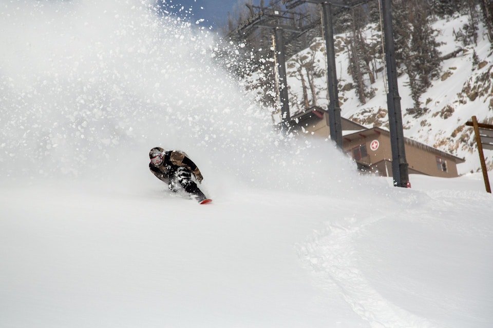 Mark Carter Snowboarding at Jackson Hole Mountain Resort