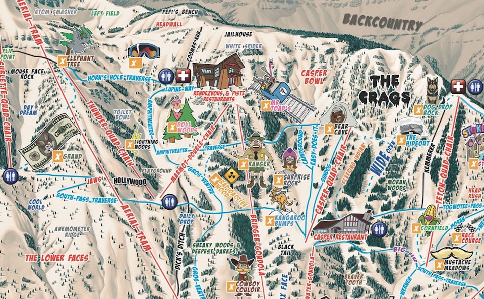 Zoom in of the Kids Adventure Map