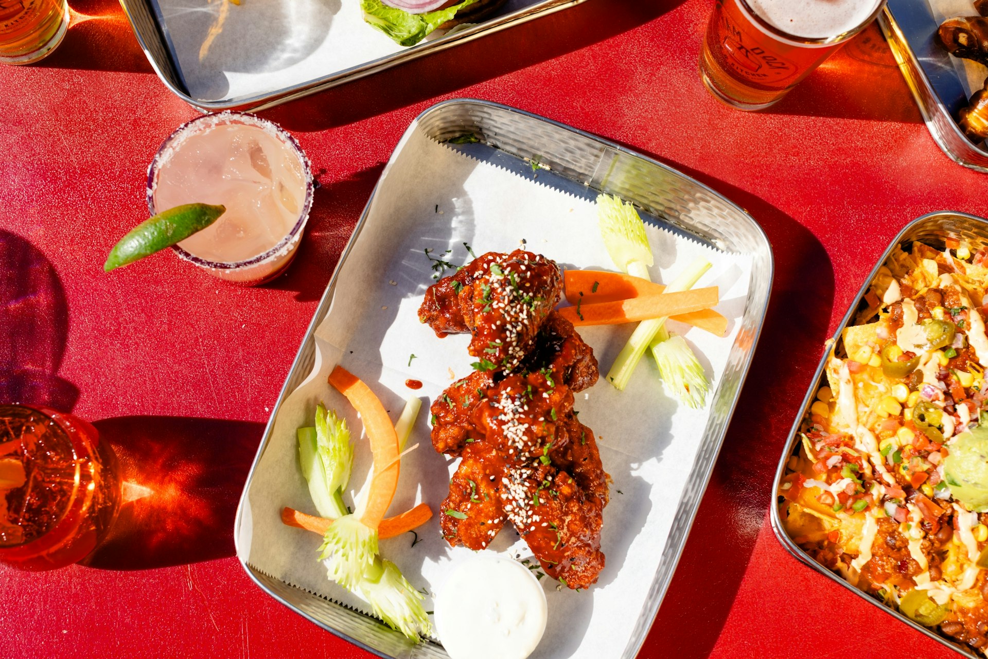 Tram Dock Food spread