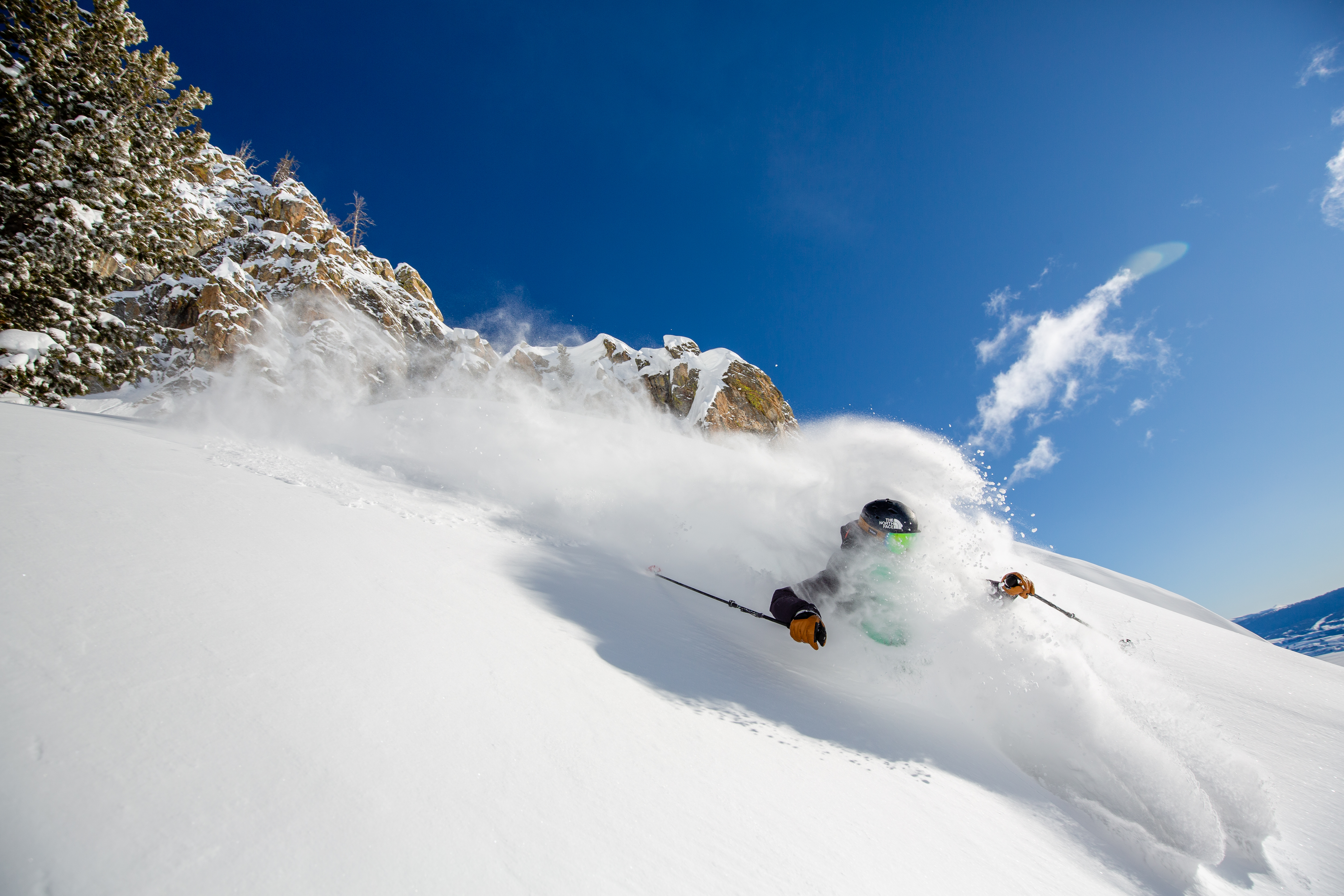 January powder skiing