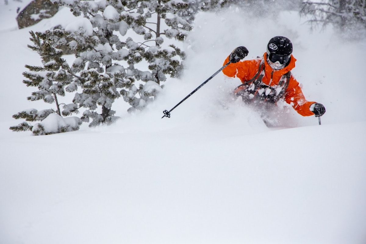 powder skiing teton lift
