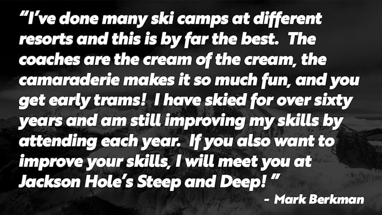 Steep and Deep Testimonial