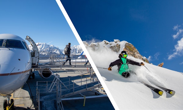 Plane and skier splitscreen